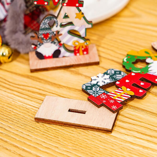 Jul målade bokstäver DIY prydnad NOEL