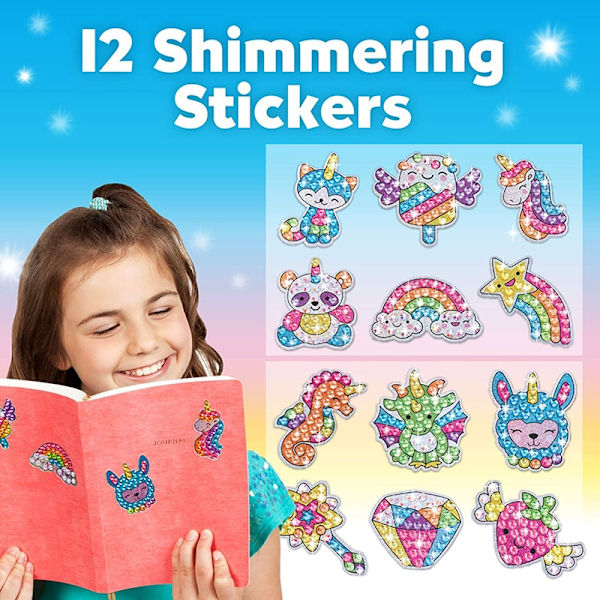 Diamantmaleriet Lav 12 klistermærker DIY Arts Crafts dessert 12pcs