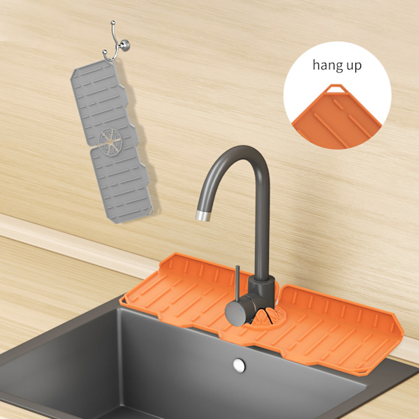 Køkken Vandhane Absorberende Mat Vask Splash Guard Silikone gray 360*135mm
