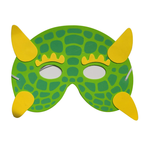 Dinosaur Party Masks Elastisk EVA Filt Child Foam Dino Mask green+yellow