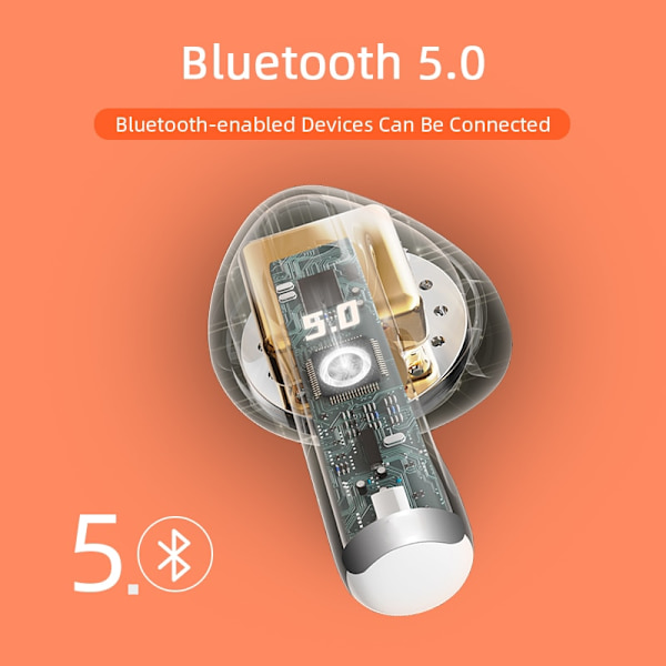 Trådløse hovedtelefoner med mikrofon Bluetooth-øretelefoner Sports-øretelefoner pink 18*32mm