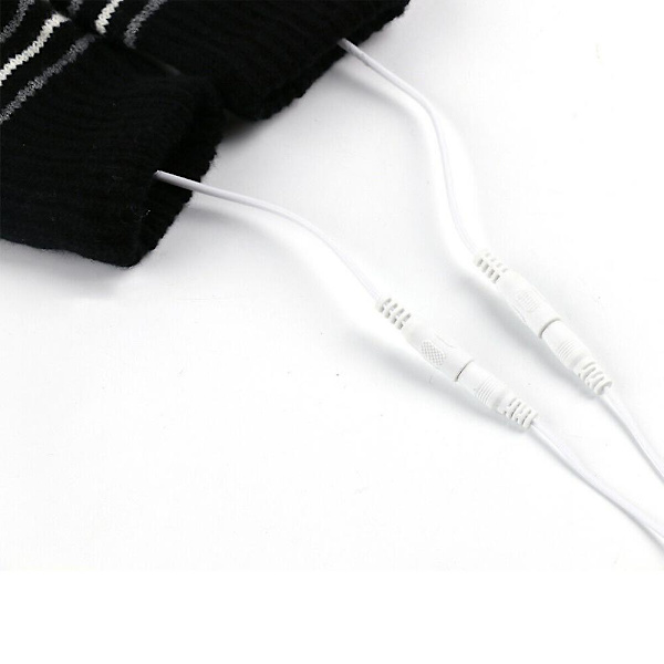 Handskar Elektriska USB Thermal Värmehandskar Hel/Halvfinger Randig