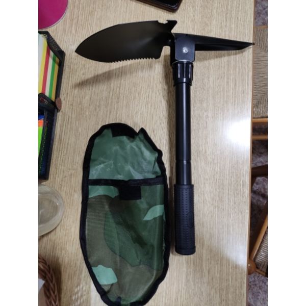 Vikbar multifunktionsskyffel utomhustillbehör black 42*10*7cm