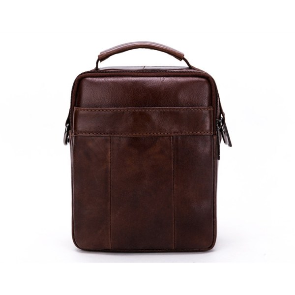 Män Läder Axelväska Messenger Satchel Crossbody Handväska Brown