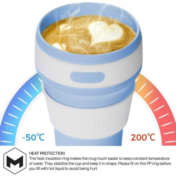 Hopfällbar kaffekopp gray 350ml