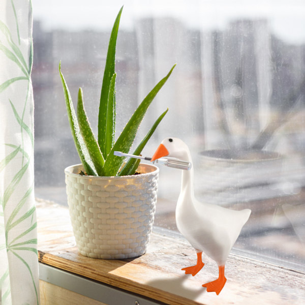 Söt Duck Goose Key Storage Rack Heminredning white duck