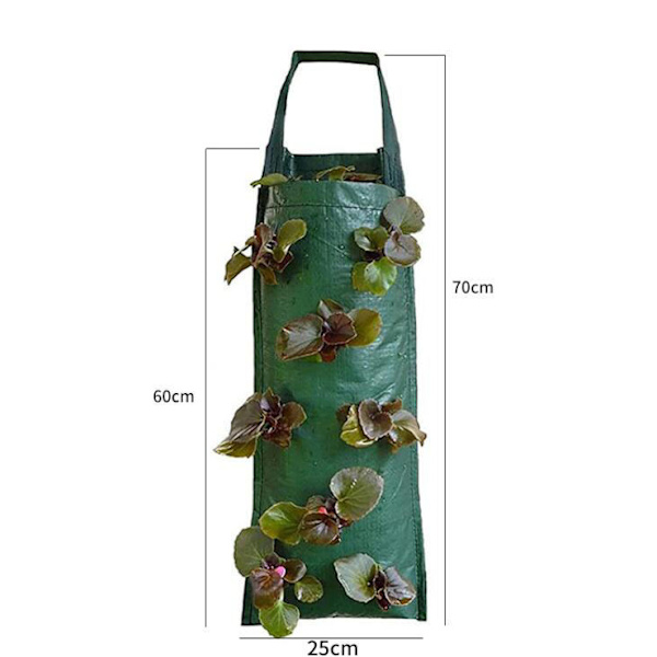 Vägghängande vertikal trädgård 4 8 fickor Plant Grow Bags green 4pockets