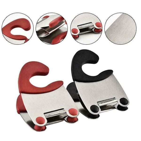 Rustfrit stål Pot Side Clips Anti-skoldning skeholder red 78*50mm