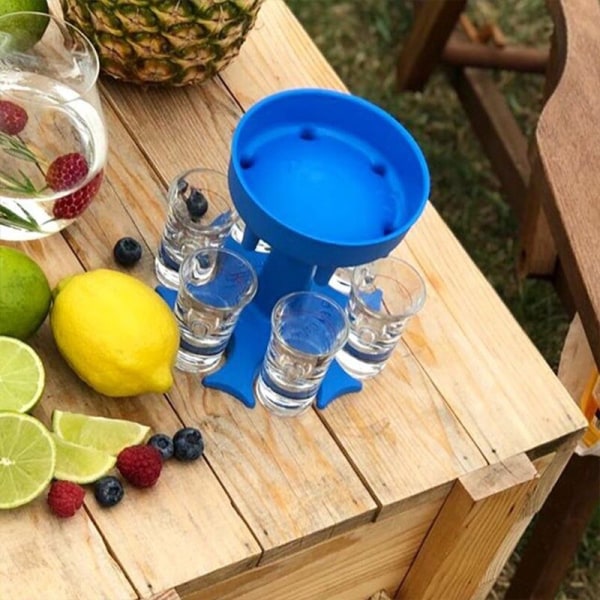 6 Shot Glas Dispenser Holder Øl Drikke Dispenser Shot Festgaver Bartilbehør red