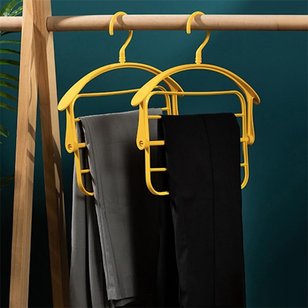 Foldbare multifunktionsbukser Hanger Bukserstativ Håndklæde yellow 41.2cm x 41.8cm