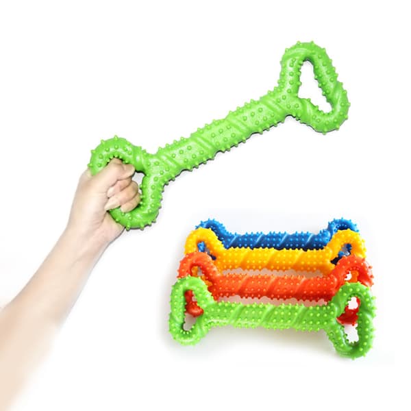Pet Dog Chew Toys Pull Ring Bone Bite Resistant orange 33*12cm