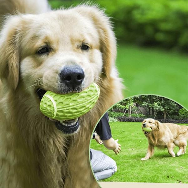 Pet Chew Legetøj Hundebidning Rengøring Knirkende Tyggelegetøj Interaktivt Hundelegetøj Green L