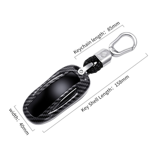 Uusi ABS Carbon Fibe -auton kauko-avain, cover , Tesla Model 3 Model S Model X -auton älyavaintarvikkeiden pidike Fob red for model x