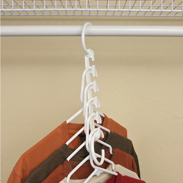 Bøjle - Tøjbøjle - Tilslutningskrog - Organizer Sølv white 10pcs