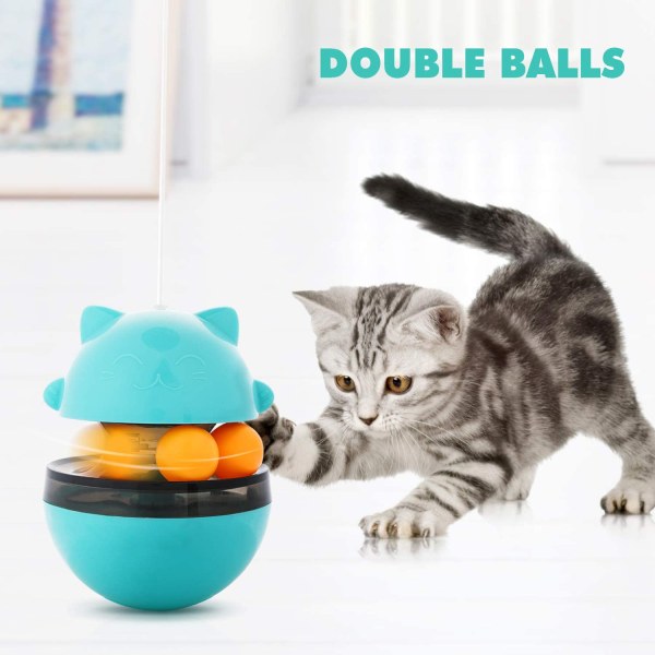 Automatiska matare husdjur katt "daruma" boll leksaker yellow