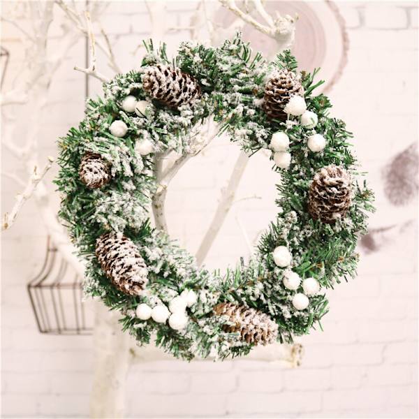 30cm julkrans dekorativ dörr wreath