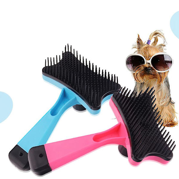 Pet Dog Supplies Automatisk hårfjerning Fading Combs rose red 12.5*7.5cm