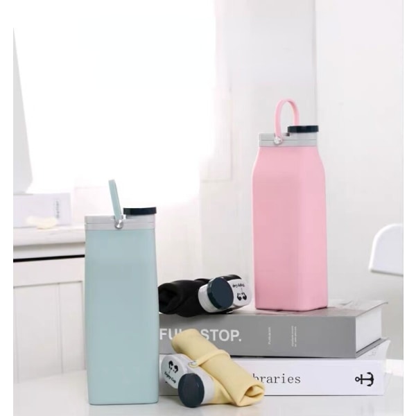 Silikon hopfällbar vattenkopp vattenkokare Utomhussport Bärbar light gray 400ml