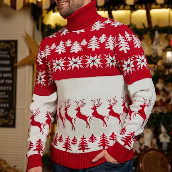 Julepar Matchende trøjer Nytårstøj Pullovere white women medium