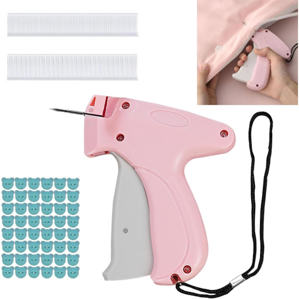 Micro Stitch Gun för kläder - Quick Fixer & Handhållen symaskin - Idealisk för omedelbar plaggreparation i Sverige Gun x buckle 100 x glue needle 1100