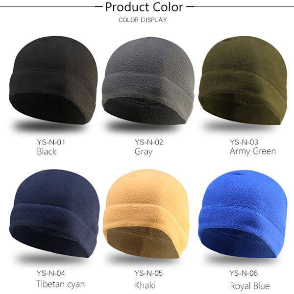 polar fleece för män varm mössa utomhus gray
