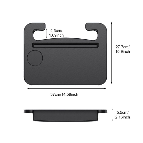 Bilbord Ratholder Bærbar computer Skrivebordsmontering black 340*300*40mm