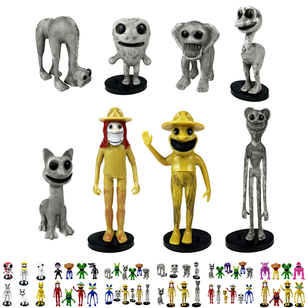 6/8/12 st/set Zoonomaly Cartoon nimal Mini Figurer PVC Modelldocka Dekoration C