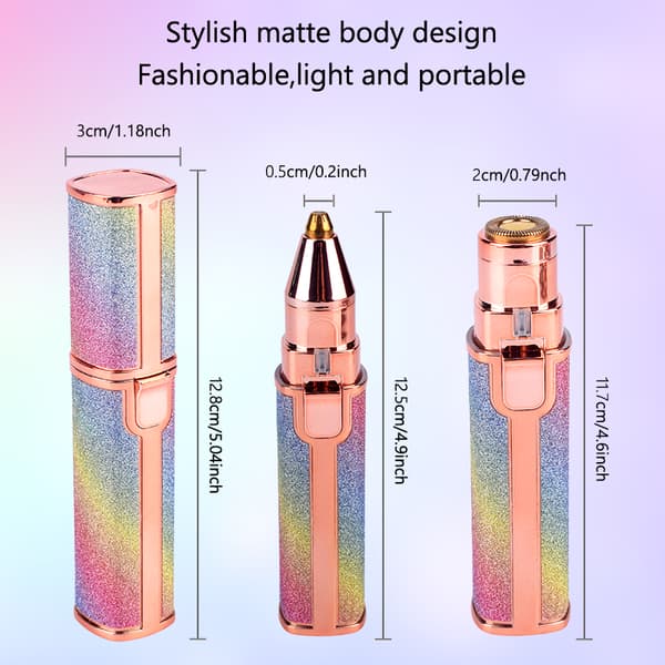 Bärbar miniraktrimmer Smärtfri ögonbrynsepilator gradient 12.8*3cm