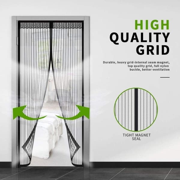 5 storlekar Basic Magnetic Myggnät Sommar Anti Bug Flugdörr Gardiner Mesh White 120 x 210cm