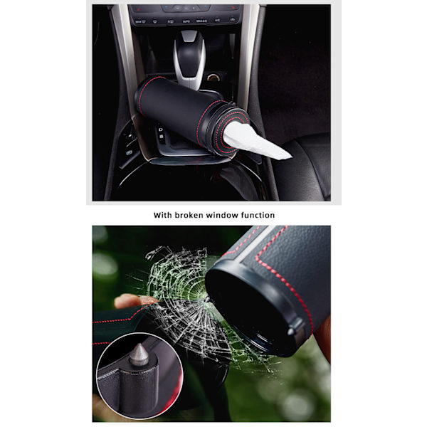 Cylinder Car Tissue Box Bärbar Allmän Auto Runt Pappersrör black 7.24 x 2.95 x 2.87cm