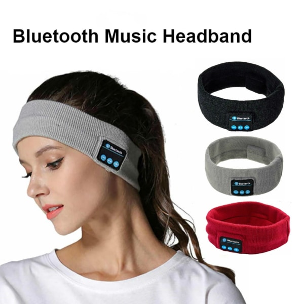 Trådlös Bluetooth -hörlurar Huvudband Sova stereohörlurar red