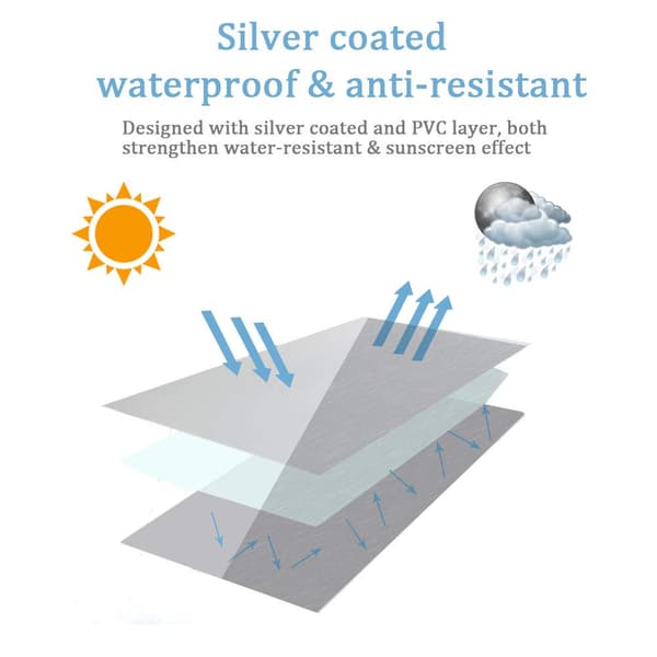 Polyester Fiber Vandtæt Front-Loading Tøjvask Tørretumbler Cover silver small
