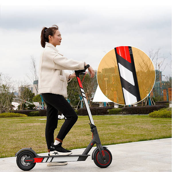 Hjulnav-beskyttende reflekterende klistermærker til Xiaomi Mijia M365 elektrisk scooter Natsikkerhedsadvarselsmærkat 07