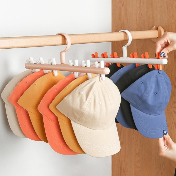 Hatte Sokker Organizer Rack Hængende Pet tørklæde Opbevaringsstativ white+orange 38.5*13cm
