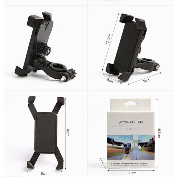 Universal matkapuhelinteline Xiaomi M365 pro Ninebotin sähköskootterin ohjaustankoon Black