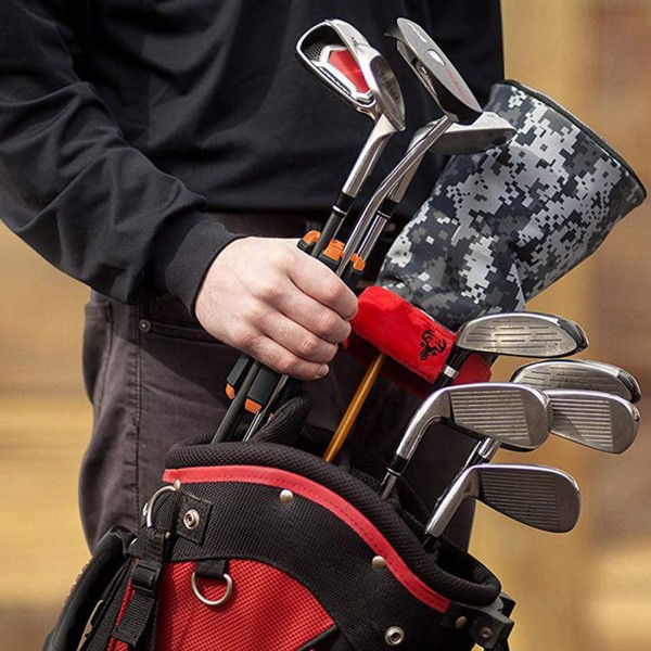 Golf Club Retainer Fix Support Fixed Clip Holder Förvaringsställ black+orange 14.5*6CM