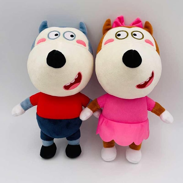 Anime Wolfoo familj tecknade leksaker Lucy mjuk plysch figur present wolfoo boy