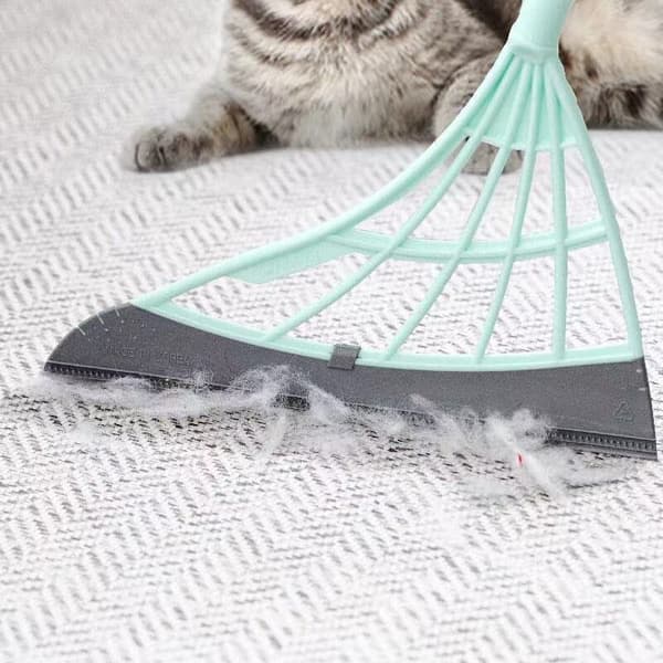 Gummiborst Hand Push Sweeper Torkarskrapa pink