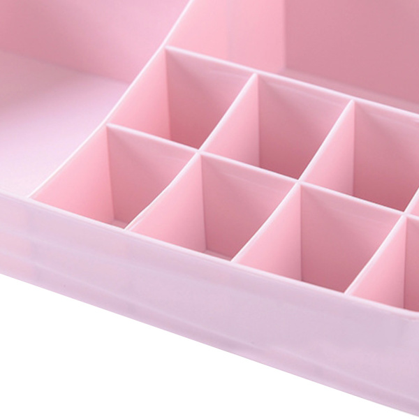 Desktop Diverse Smink Kosmetisk Make Up Case Förvaringsfodral pink 23.5*18.5*7.5cm