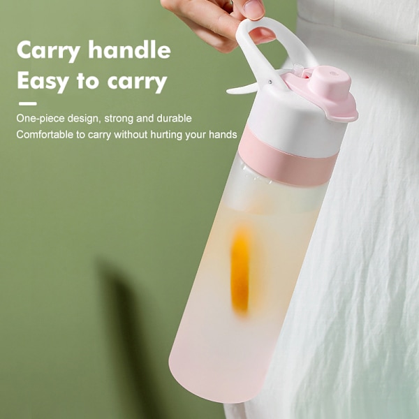 700 ml:n kannettava 2 in 1 huurrevesipullo, ulkokuppi green 700ml