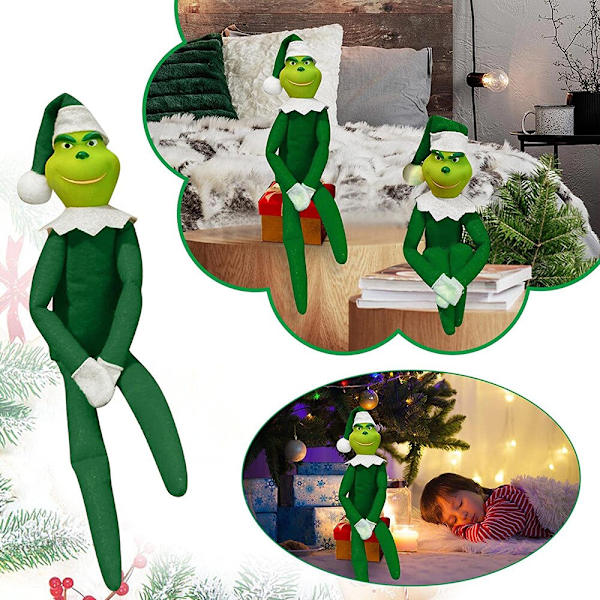 Juledukke Ornament Pendant Glædelig Julepynt green 32*8cm