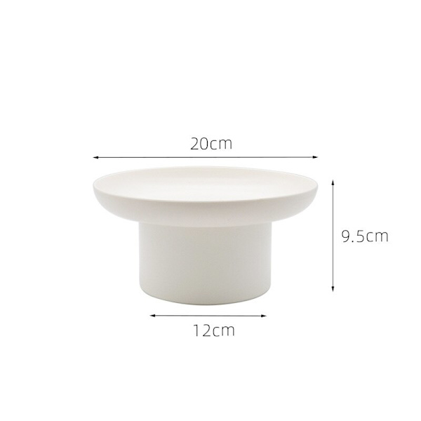 Opbevaringsbakke Plastic Akryl Runde fade Drikkefad Smykker Diverse Dekorativ bakke Desktop Home Decoration White S