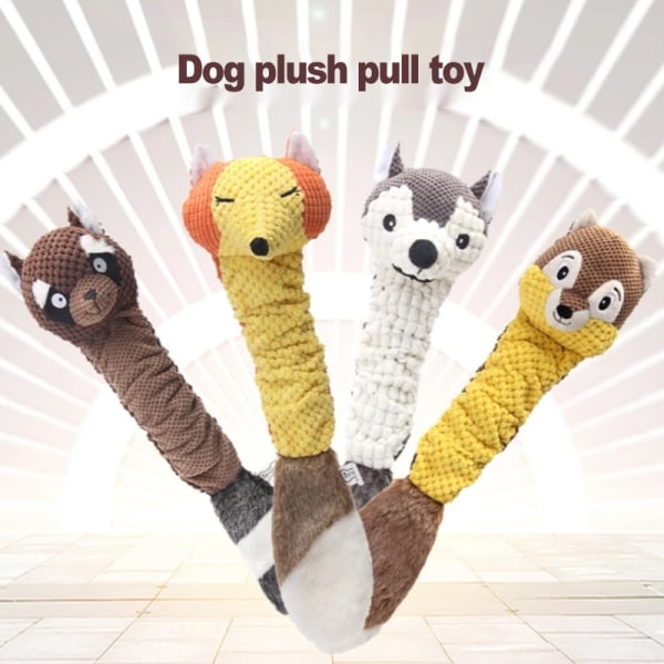 Animal Series Plyslegetøj Interactive Sounding Bite Resistant brown raccoon