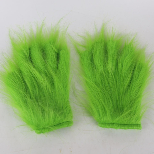 Christmas Grinch Grinch Mask Handskar Julfest rekvisita with hat