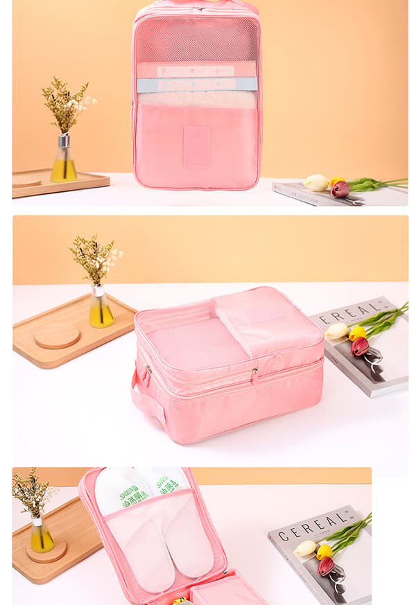 Multifunktions bärbara resesko Underkläder Klädväskor pink 22*13*29cm