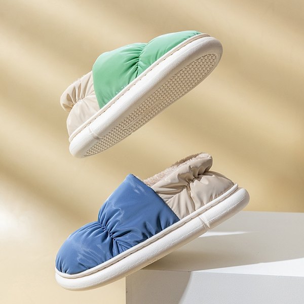 Vintertoast Kvinnor Tofflor Varma plysch bomullstofflor Inomhushem Halkfri tjock sula lurviga skor grey 42-43(10-10.2 inch)