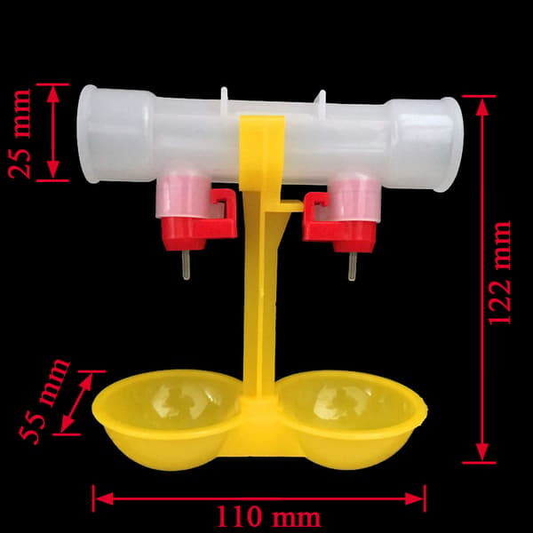 Double Water Drinker Feeder -viljelylaitteet yellow