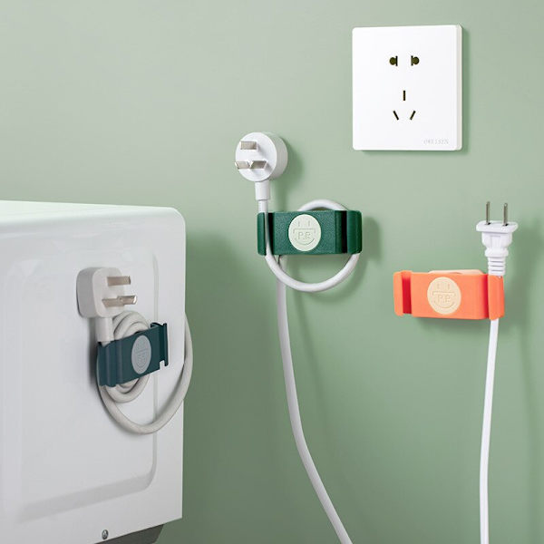 Power Krok Dataledning Lagring Eltrådsfäste orange 4pcs
