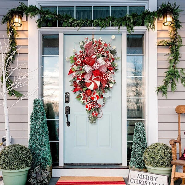 Julekrans krans på hovedet hængende ornamenter colorful 1pc