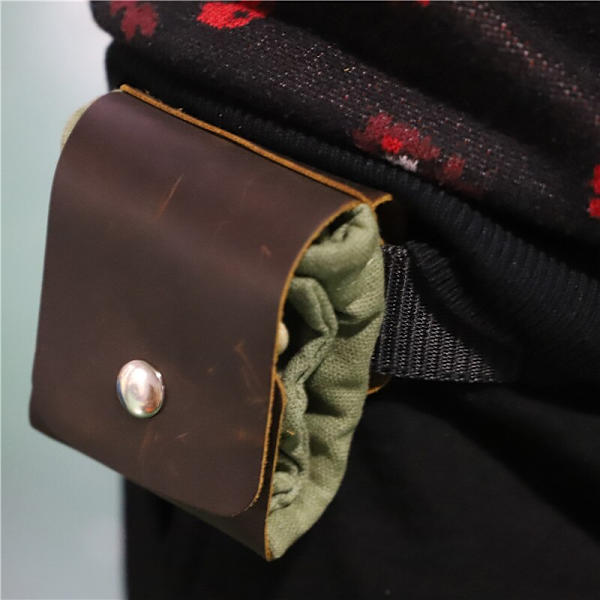 Utomhus bärbar premium canvas foderväska Vikbar väska Svampbältesväska Campingväska khaki